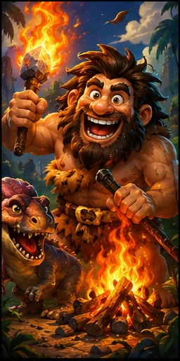 Illustration zu Grug Make Fire