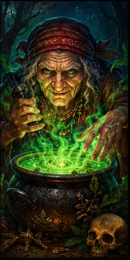 Illustration zu 3 Pots of Baba Yaga