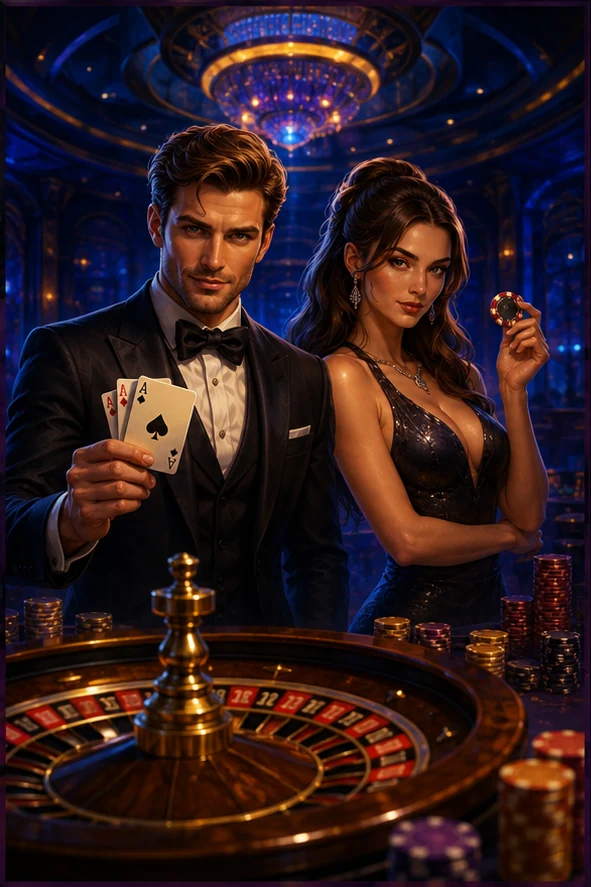 Zwei Live-Dealer an einem Casinotisch